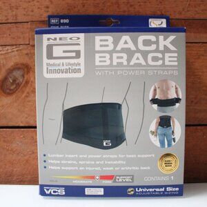 Neo G Back Brace with Power Straps – Lumbar Support Belt Sprains & Back Pain